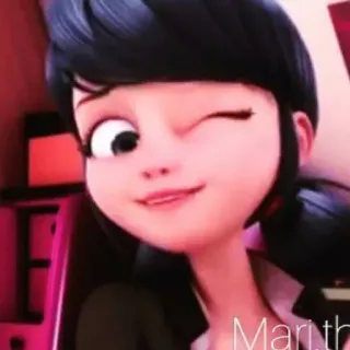 😉 Marinette Dupain-Cheng Miraculous: Tales of Ladybug & Cat Noir Mari.th Marinette, Miraculous Ladybug, Anime, Dibujos animados telegram sticker