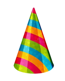 🎉 cappello da festa, cono, festa, a righe, colorato, festivo, decorazione telegram sticker