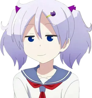 💜 Аниме, девушка, самодовольный, выражение, персонаж, милый telegram sticker