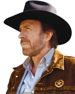 🤠 Chuck Norris actor, martial arts, walker texas ranger, texas ranger, cowboy hat telegram sticker