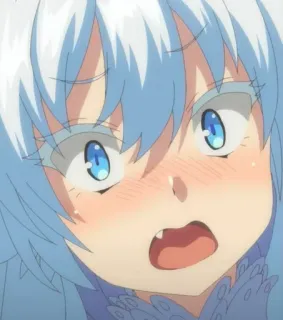 💙 anime, cartone animato, ragazza, scioccata, sorpresa telegram sticker