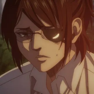 ⚔️ Hange Zoe Attack on Titan anime, character, hange zoe, attack on titan, glasses, eyepatch telegram sticker