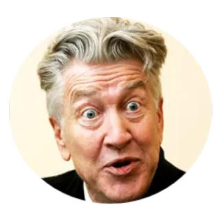 😯 David Lynch David Lynch, director, cineasta, artista, retrato telegram sticker