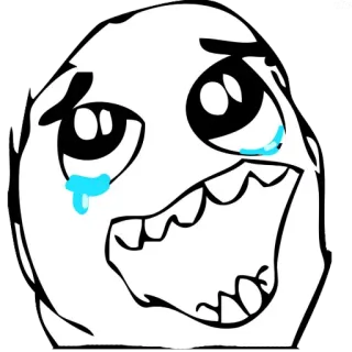😀 Trollface meme, internet, troll, funny, comic, cartoon telegram sticker