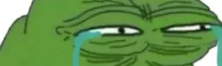 😂 Pepe the Frog Pepe, rana, llorando, meme, triste whatsapp sticker