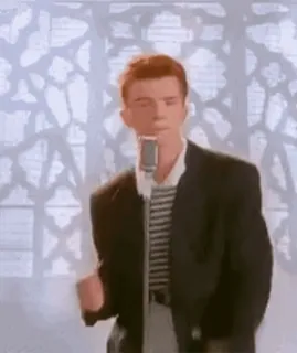 🙂 Rick Astley Rick Astley, chanteur, pop star, musique années 80, Never Gonna Give You Up, rickroll, clip vidéo whatsapp sticker