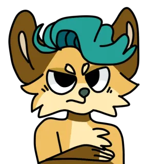 😡 Фурри, Мультфильм, Лиса, Персонаж, Иллюстрация telegram sticker