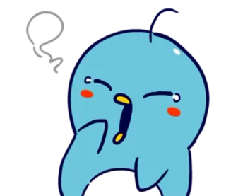 😪 penguin, cartoon, cute, animal, blue, expression whatsapp sticker