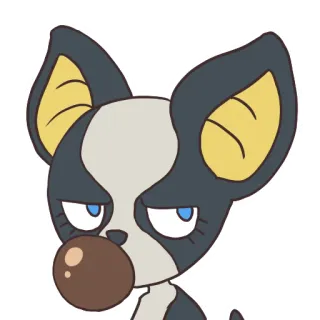 ☕ chien, animal, mignon, dessin animé, sommeil telegram sticker