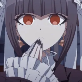 😶 Celestia Ludenberg Danganronpa อนิเมะ, โกธิค, เซเลสเทีย ลูเดนเบิร์ก, ดันกันรอนปะ, ตัวละคร telegram sticker