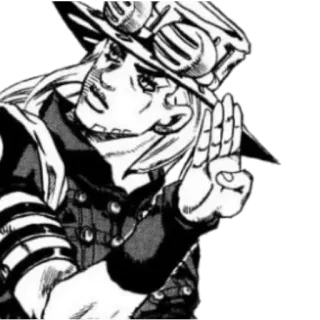✋ Gyro Zeppeli JoJo's Bizarre Adventure Gyro Zeppeli, JoJo's Bizarre Adventure, Manga, Anime, Personnage, Steel Ball Run whatsapp sticker