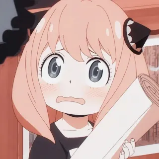 😟 Anya Forger Spy × Family Anime, Manga, Spy x Family, Anya Forger, Cartoon, schattig telegram sticker