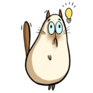 💡 gato, dibujo animado, lindo, pegatina, animal telegram sticker