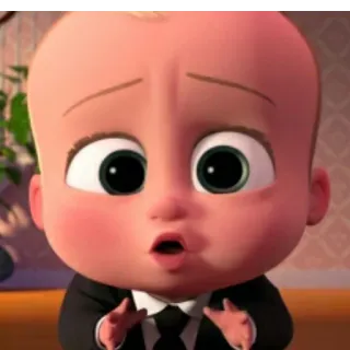 😰 Boss Baby The Boss Baby Baby, Boss, Anzug, Cartoon, Figur, Süß telegram sticker