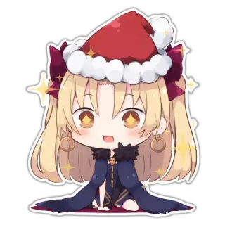 😊 Anime, Chibi, Noël, Père Noël, Mignon, Kawaii telegram sticker