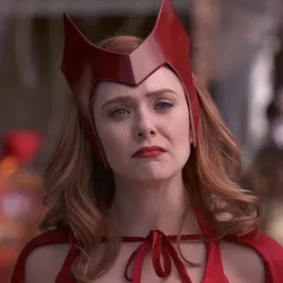 ☕️ Wanda Maximoff Feiticeira Escarlate, Marvel, Super-herói, Bruxa, Magia telegram sticker