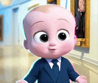 😊 Boss Baby The Boss Baby Nhóc Trùm, em bé, áo vest, hoạt hình, phim hoạt hình, phim whatsapp sticker