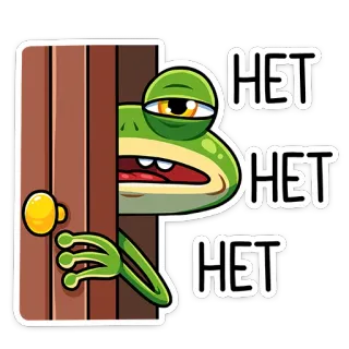 😐 HET
HET
HET rana, animal, dibujos animados, lindo, verde, puerta, espiando, gracioso telegram sticker