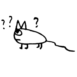 🤔 cartoon, animal, white, black, simple, creature telegram sticker