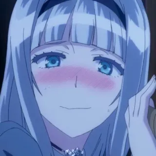 😳 アニメ, 女の子, 笑顔, 可愛い, 照れ telegram sticker
