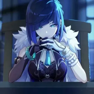 🧿 Yelan Genshin Impact Anime, Trò chơi điện tử, Nhân vật, Phụ nữ, Genshin Impact, Yelan telegram sticker
