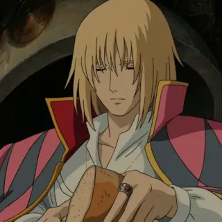 🗝 Howl Howl's Moving Castle Anime, Blond, Personnage, Le Château Ambulant, Studio Ghibli telegram sticker
