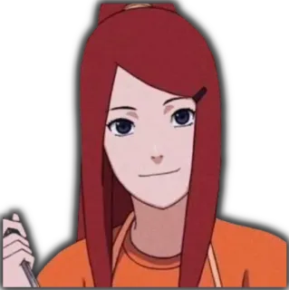 😊 Kushina Uzumaki Naruto Anime, Manga, Kushina Uzumaki, Naruto, Dibujos animados, pelo rojo telegram sticker