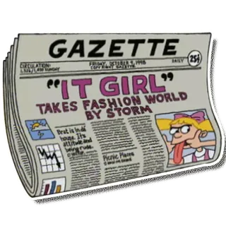 📰 GAZETTE
"IT GIRL" TAKES FASHION WORLD BY STORM journal, mode, gazette, dessin animé telegram sticker