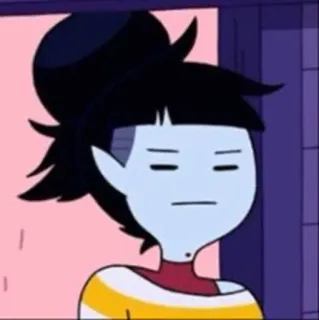 🖤 Marceline Adventure Time cartoon, adventure time, marceline, vampire, expressionless, tv show whatsapp sticker