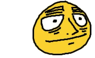 😐 face, yellow, cartoon, emoji, expression telegram sticker