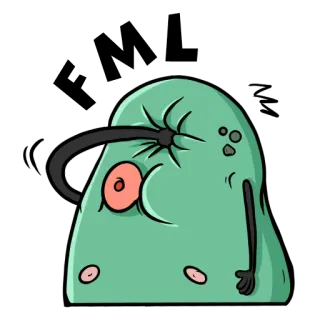 🤦‍♂️ Blob, Dessin animé, Monstre, idiot, étrange, drôle, bizarre telegram sticker