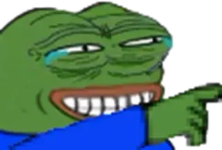 😂 Pepe the Frog pepe, żaba, śmiech, wskazywanie, mem telegram sticker