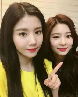 💙 mulheres, amigos, asiático, selfie, meninas, coreano whatsapp sticker