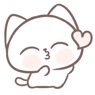 😽 gato, animal, beijo, coração, fofo, adesivo telegram sticker