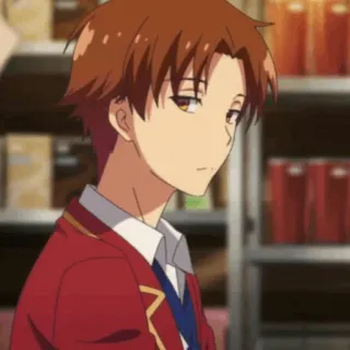 ✨ Ayanokoji Kiyotaka Classroom of the Elite Anime, Aula, Scuola, Studente, Ragazzo telegram sticker