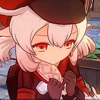 🦋 Klee Genshin Impact อนิเมะ, เกม, เก็นชิน อิมแพ็ค, Klee, น่ารัก, สีแดง, หมวก telegram sticker