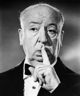 🤫 Alfred Hitchcock Alfred Hitchcock, director, suspense, film, shhh, silence telegram sticker