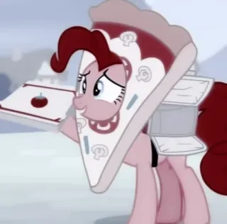 🎉 Pinkie Pie My Little Pony Kreskówka, Kucyk, Pizza, Anime, Fantasy telegram sticker