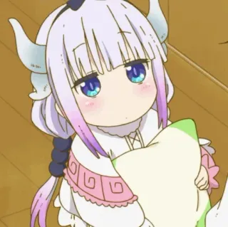 ☁️ Kanna Kamui Miss Kobayashi's Dragon Maid Anime, Smok, Słodki, Kanna, Kanna Kamui, Miss Kobayashi's Dragon Maid telegram sticker