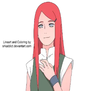 😔 Kushina Uzumaki Naruto Anime, Naruto, Kushina, Uzumaki, Cabelo Vermelho, Feminino whatsapp sticker
