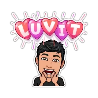 😍 LUVIT love, bitmoji, hearts, cute, expression telegram sticker