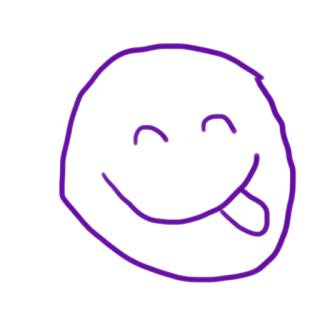 😋 Emoji, Smiley, Rosto, Roxo, Desenho animado whatsapp sticker