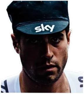 😶 sky 男人, 运动员, 自行车, 运动, 肖像, 帽子, 天空 telegram sticker