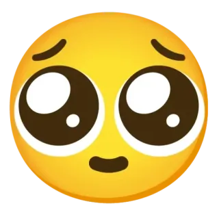 🥺 biểu tượng cảm xúc, dễ thương, van xin, mắt, biểu cảm telegram sticker