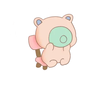 😝 bear, cartoon, cute, animal, illustration, sticker telegram sticker