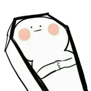 ⚰ coffin, death, character, illustration, cartoon, cute, sleep telegram sticker
