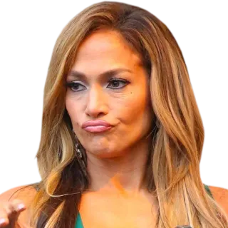 😐 Jennifer Lopez singer, actress, celebrity, jlo, woman, pout telegram sticker