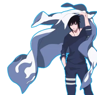😊 Sasuke Uchiha Naruto 애니메이션, 만화, 닌자, 사스케, 우치하, 나루토 telegram sticker