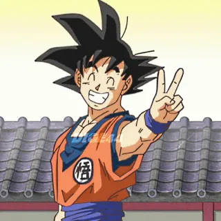 ✌️ Goku Dragon Ball Anime, Dragon Ball, Goku, Paix, Dessin animé, Combattant telegram sticker