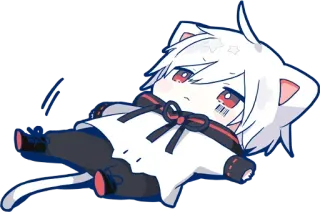 🙁 Anime, Chat, Kawaii, Chibi, Mignon telegram sticker